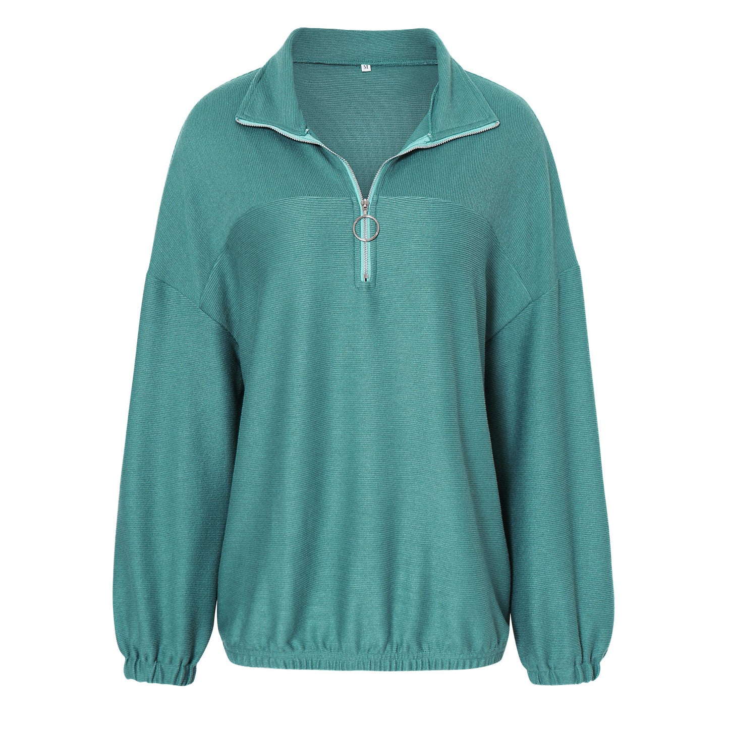 Women's Fashion Casual Pullover V-Neck Solid Color Loose Sweater