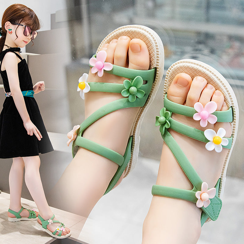 Girls' Sandals Summer New Children's Korean Fashion Soft