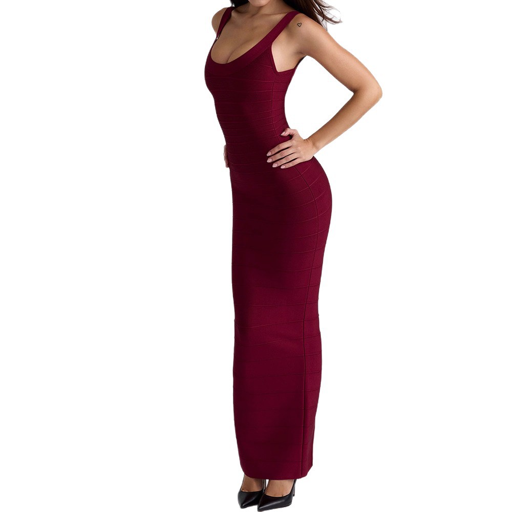New Autumn Womens Retro Sheath Dress With Open Back And Solid Color
