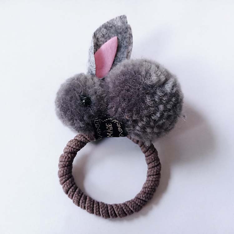 Cute Lamb Hair Three-dimensional Rabbit Head Rope