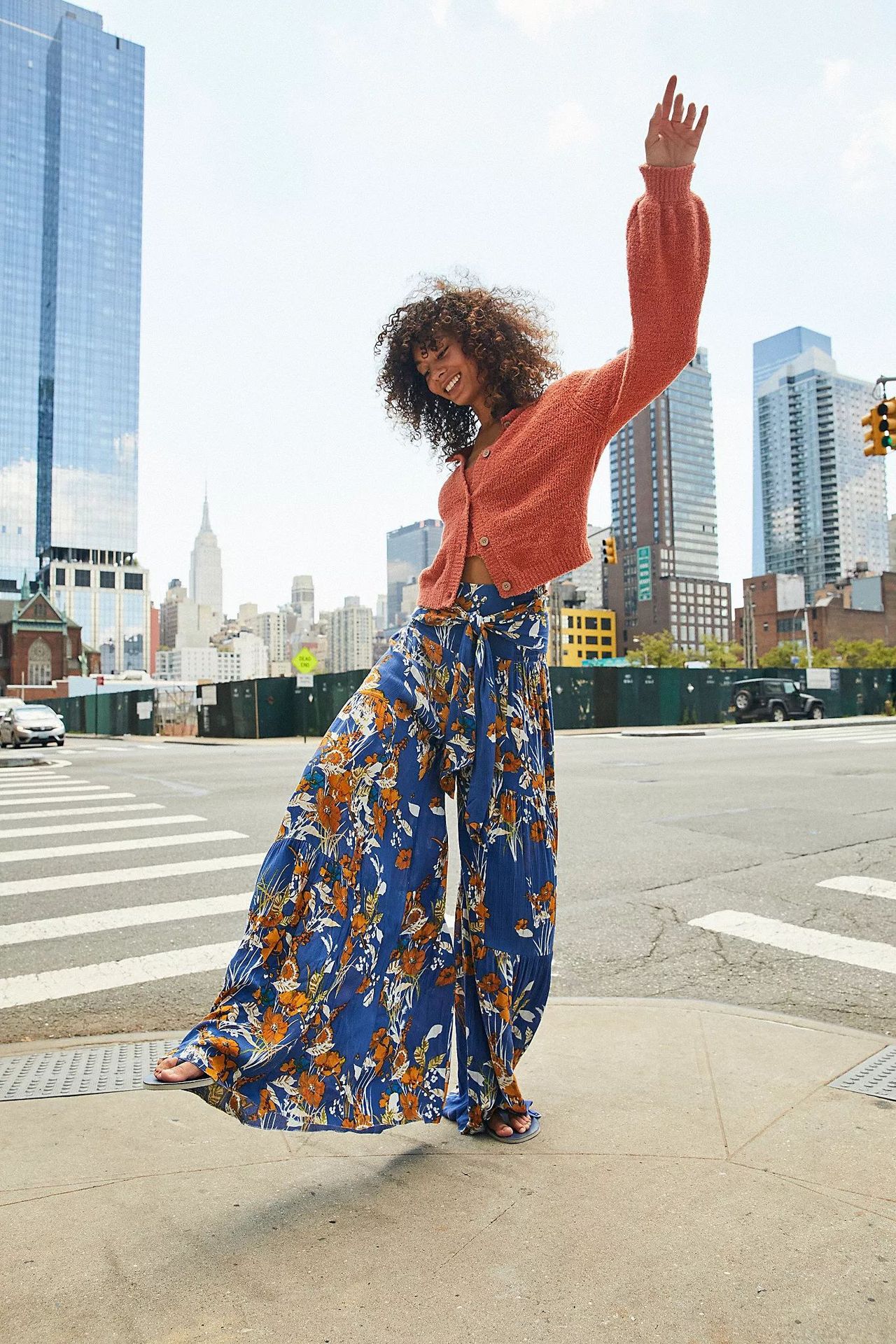 New Digital Printed Women's Loose Casual Pants Beach Wide