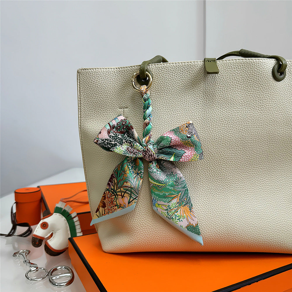 Women's Polyester Bag Decorative Scarf Pendant