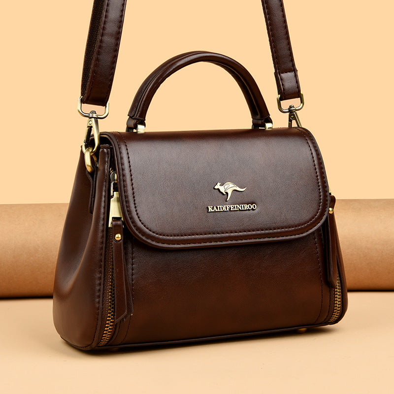 Retro High-end Textured Tote And Shoulder Bag