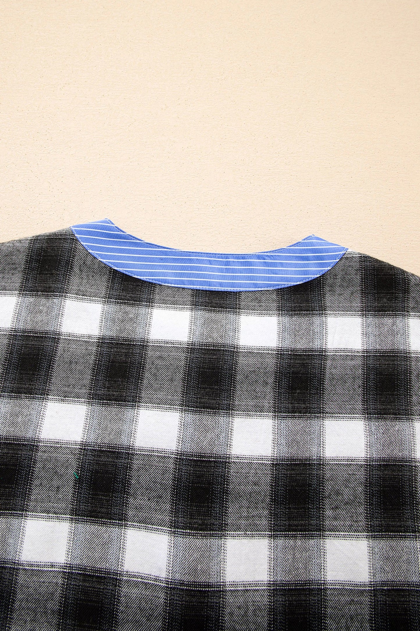 Women's Casual Fashion Patchwork Plaid Shirt