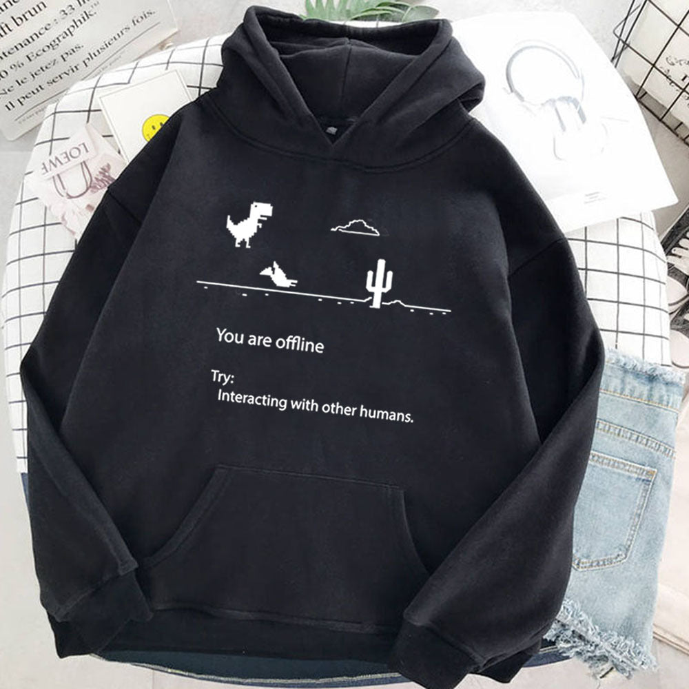 Dame Retro Dinosaur Mode Casual Sweater