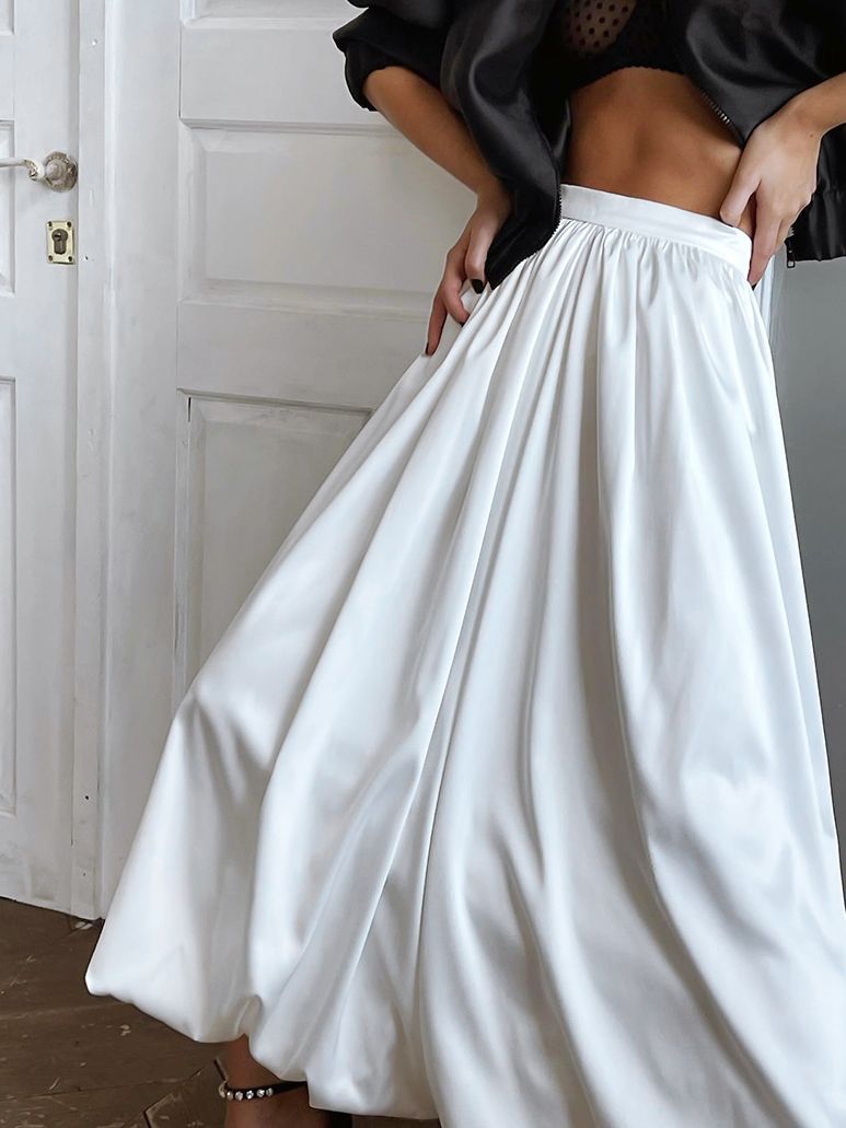 Women's Fashionable Simple Satin Dress