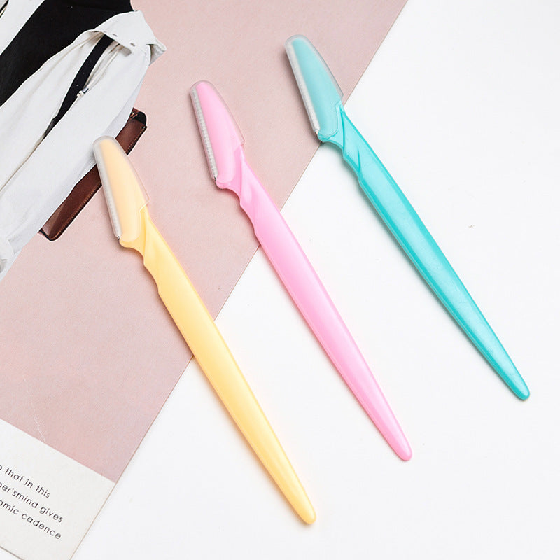 Stainless Steel Round Mixed Color Eyebrow Trimming Knife