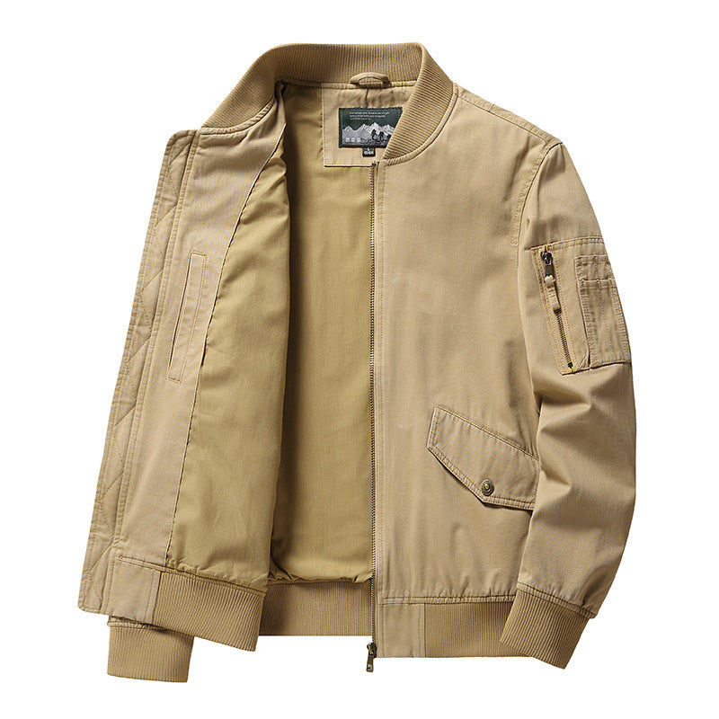 Men's Short Stand Collar Workwear Jacket