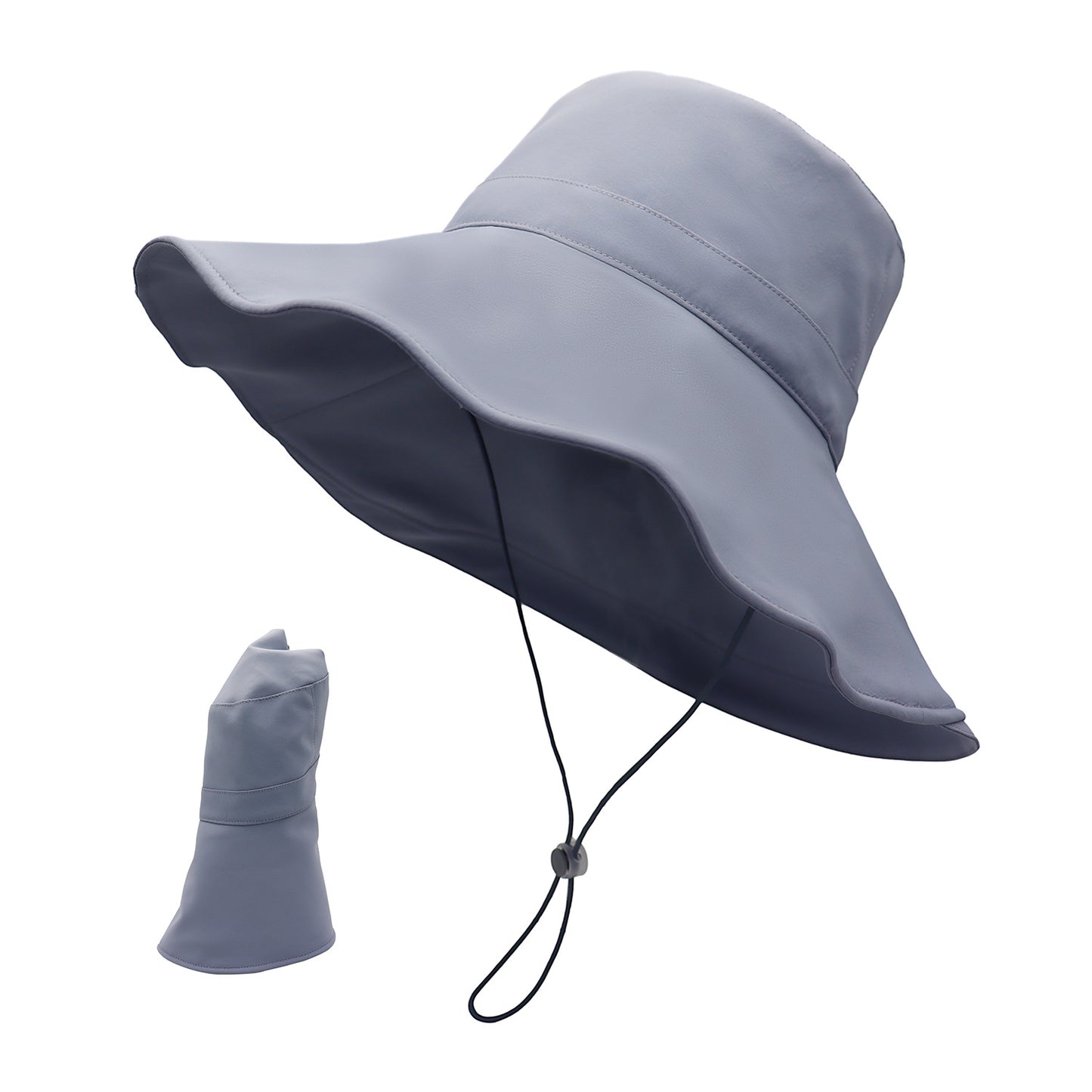 Spring And Summer New Cool UV Bucket Hat Women's Big Brim UV-proof Outdoor Sunshade Folding
