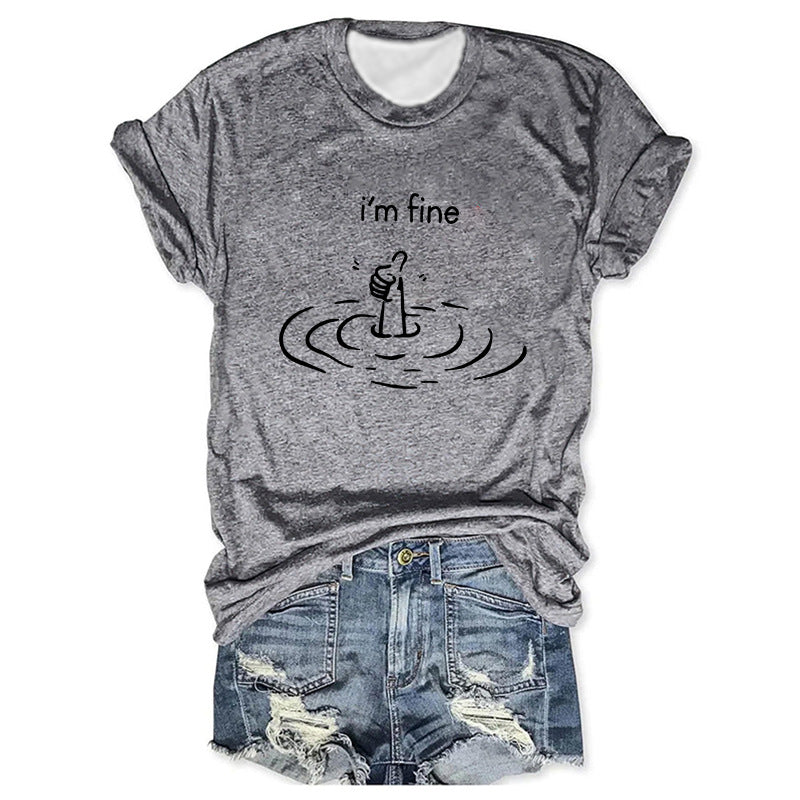 Women's Round Neck T-shirt Summer Quick-drying Cotton-like T-shirt