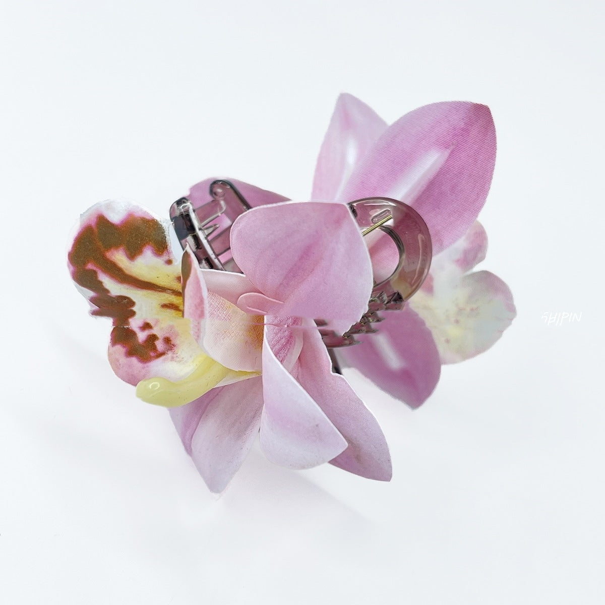 Double Orchid Barrettes Bohemian Vacation Style Hairpin