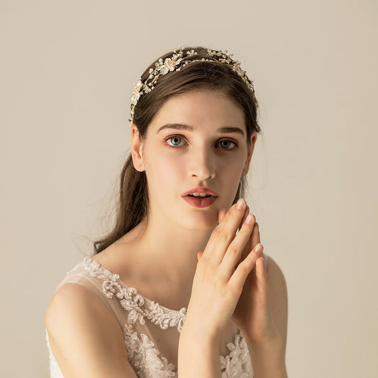 Crystal Bridal Hair Accessories Exquisite Alloy Lacquer Flowers