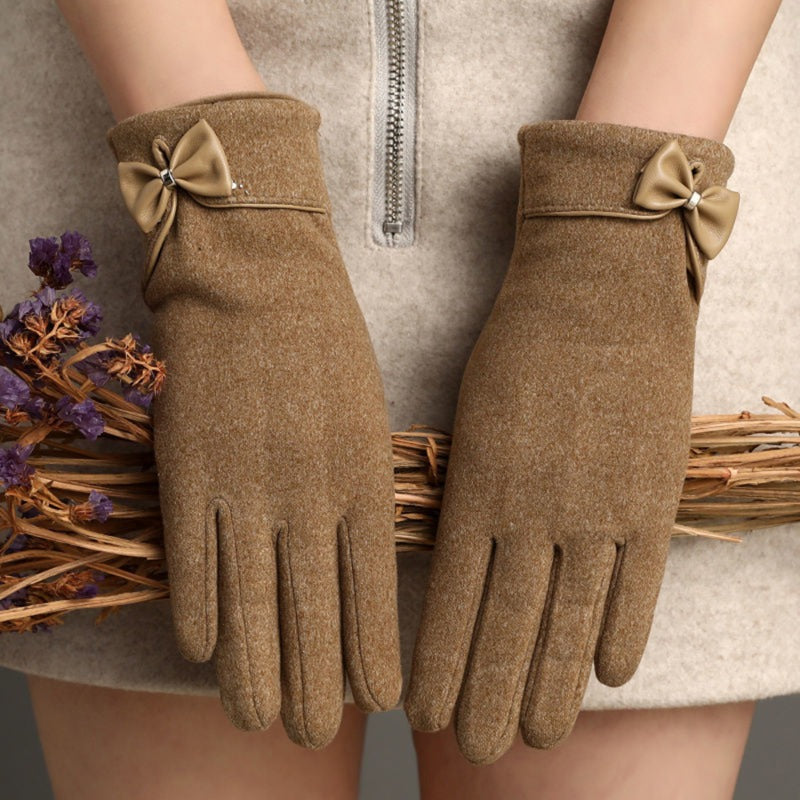 Bow Tie Touch Screen Warm Gloves