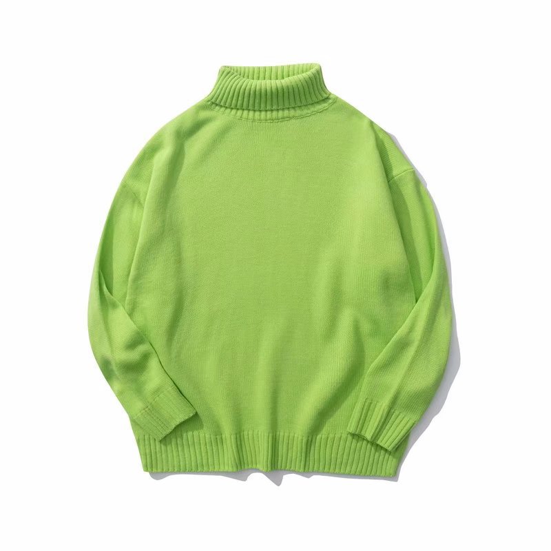 Enkel ny alsidig Turtleneck-sweater til par retro efterår og vinter ny