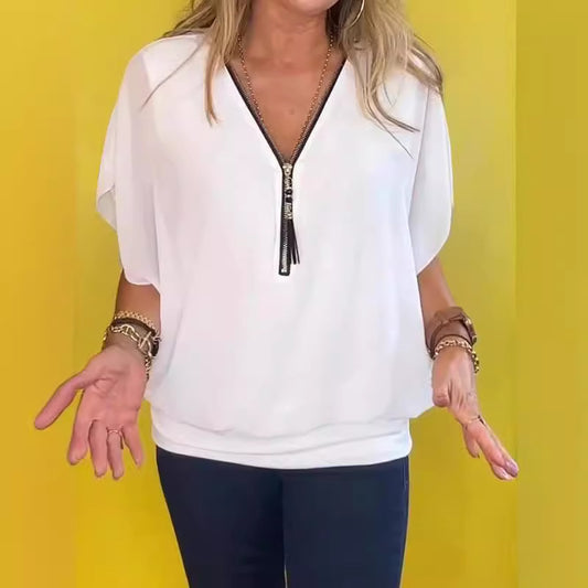 Commute Style Bat Sleeve Loose Casual Top