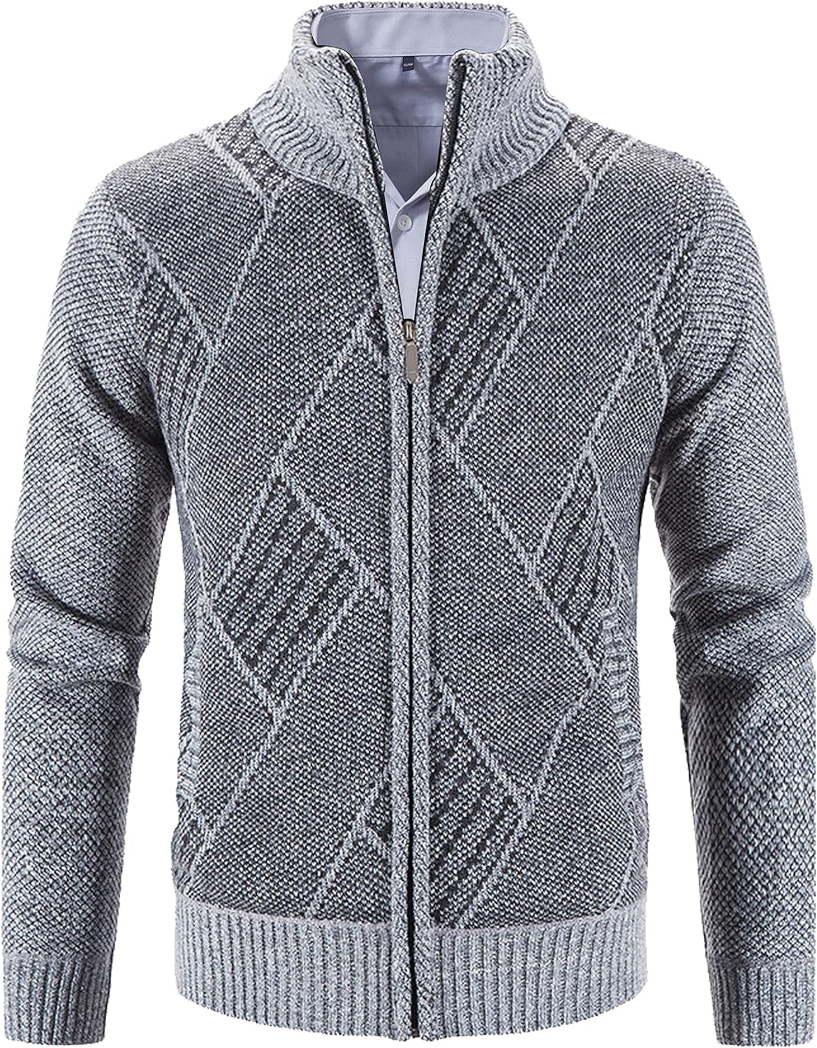 Men'S Cardigan Sweaters Casual Full Zip Sweaters Knitted Cardigan with Pockets