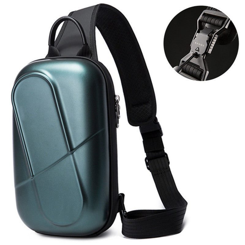 Men's Fashion Casual PC Hard Shell Anti-crush Chest Bag