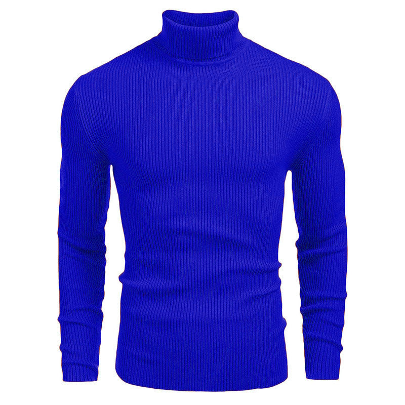 Autumn And Winter Men's Slim-fit High-neck Long-sleeved Sweater