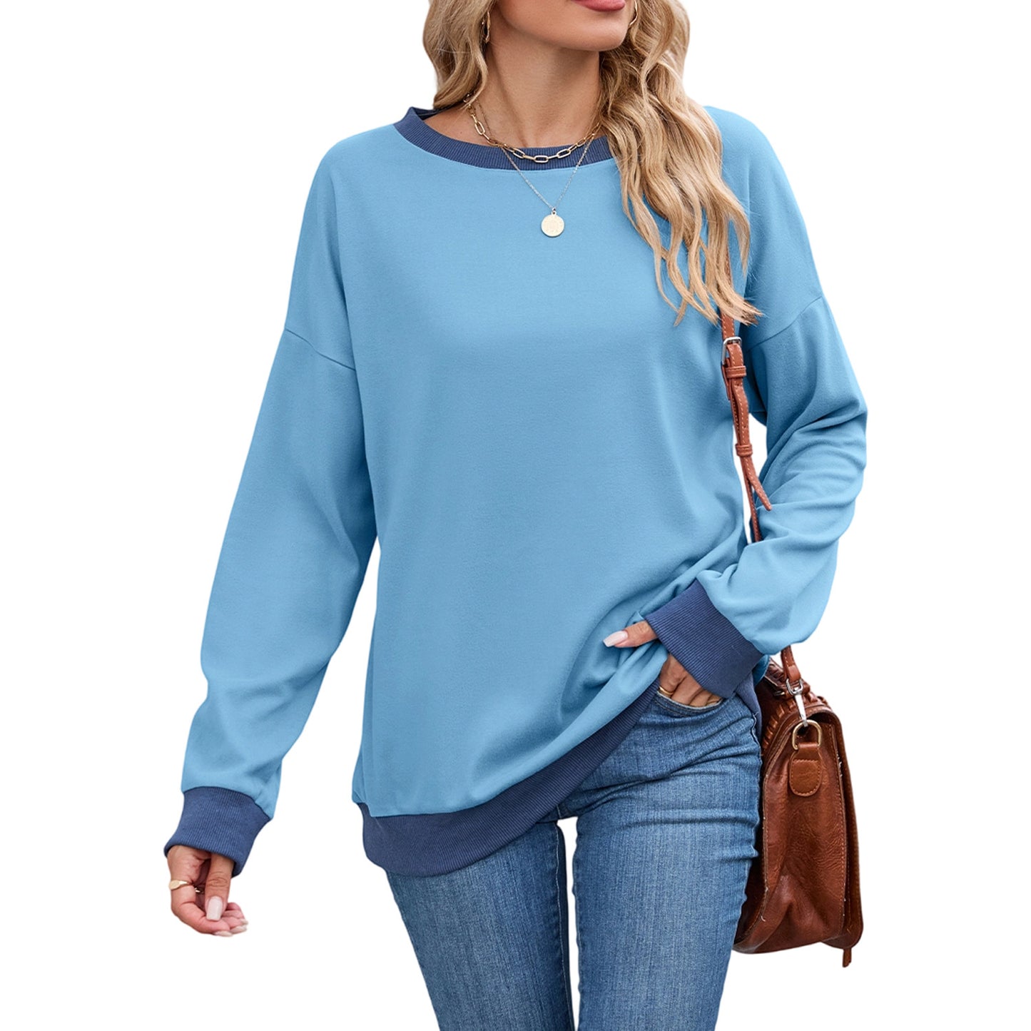 European And American Round Neck Loose Top