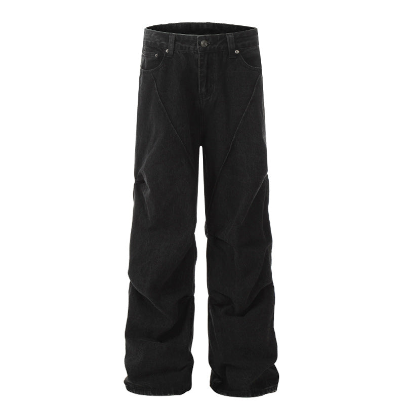 High Waist American Retro Loose Black Jeans For Women