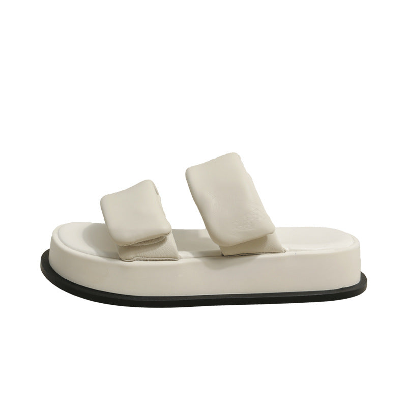 Women's New Thick-soled Velcro Outer Wear Niche Sandals