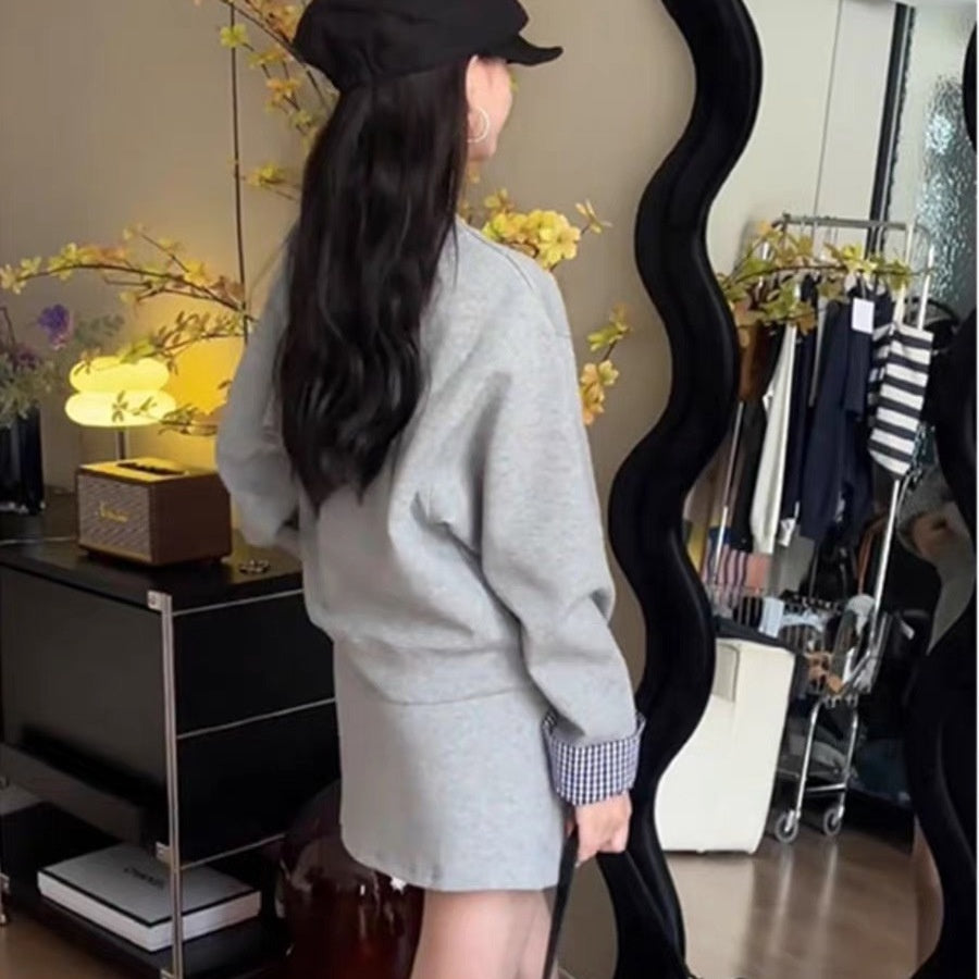 Fashion Sports Sweater Skirt Two-piece Set