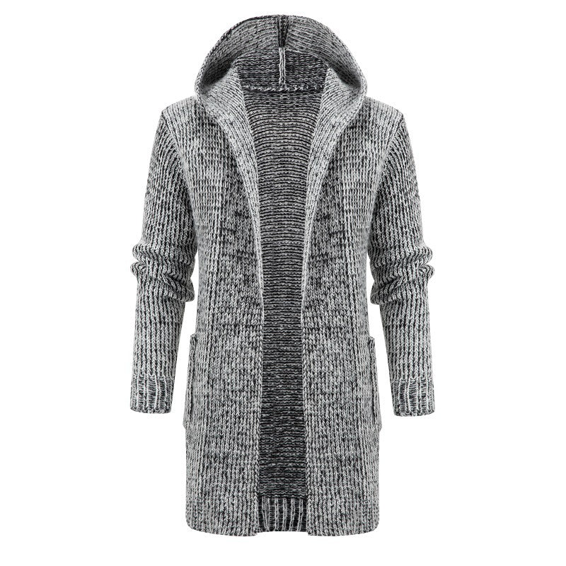 Men's Sweater European And American Style Mid-length Cardigan