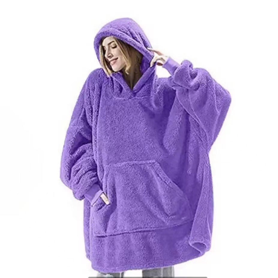 Vinter Hættetrøje Sweatshirt Med Stor Lomme Kvinder Hættetrøjer Tøj