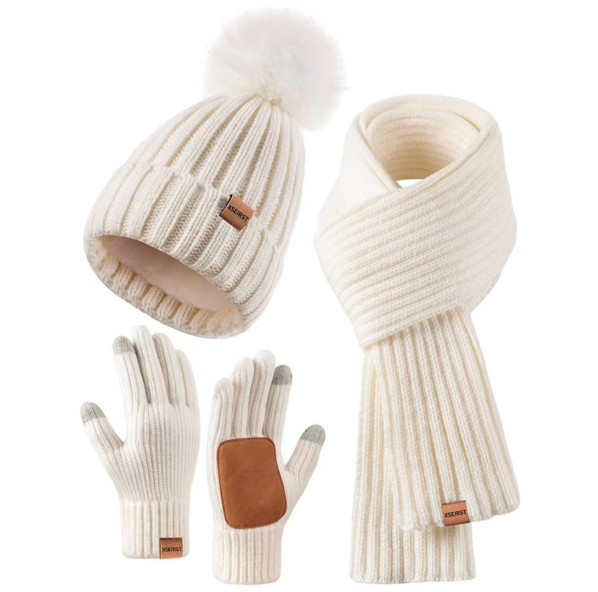 Men's And Women's Knitted Hat Scarf Gloves 9-color