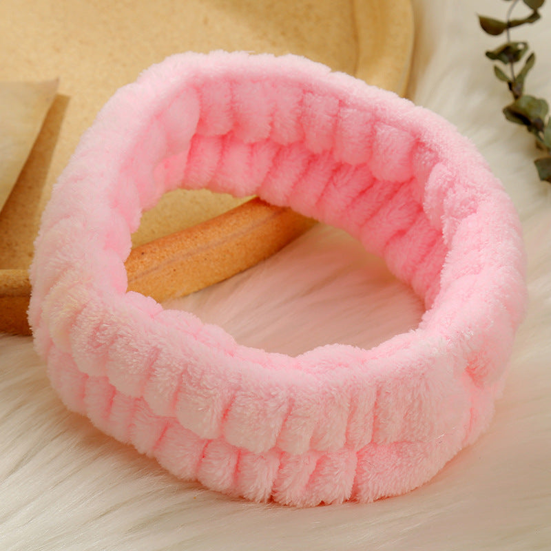 Solid Color Simple Face Wash Headband