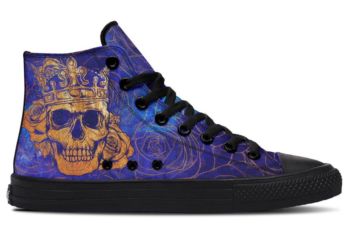 Men's And Women's Fashion Color Printing High-top Canvas Shoes