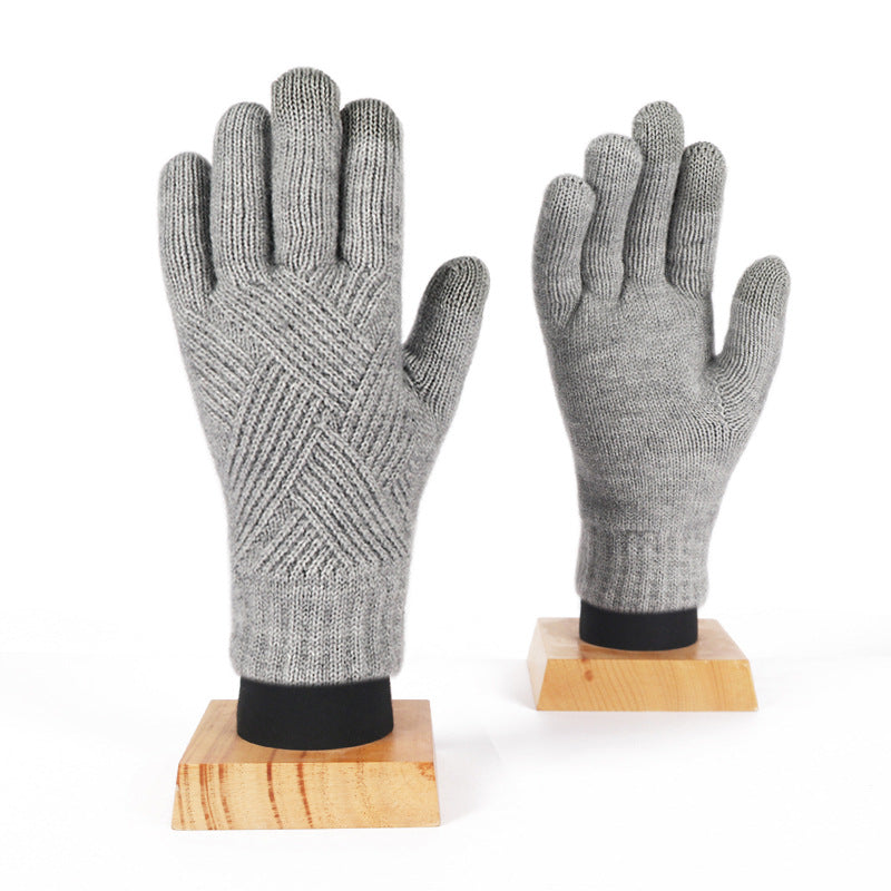 Men's Velvet Thickened Cold And Warm Cycling Gloves