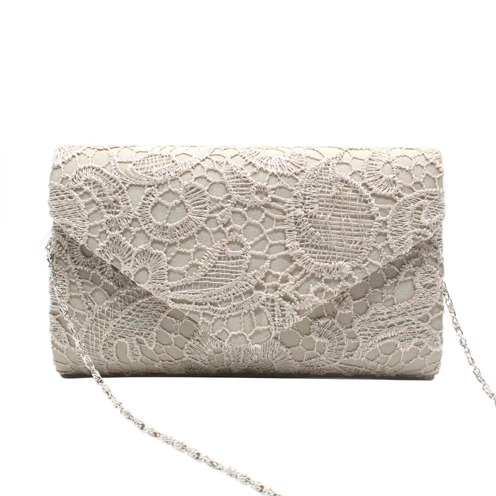 Convenient, Beautiful And Fashionable Lace Dinner Bag With Cover