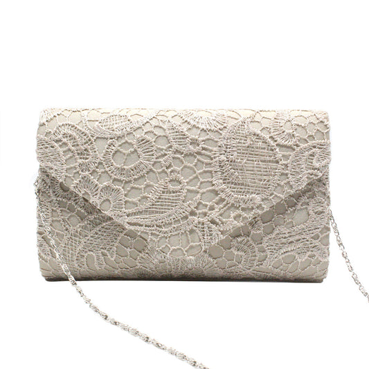 Convenient, Beautiful And Fashionable Lace Dinner Bag With Cover