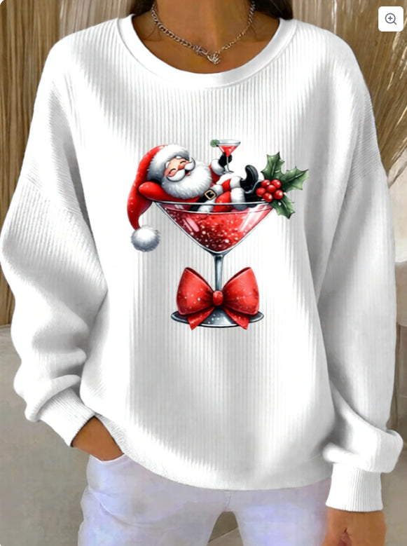 Relaxed-fit Casual Autumnwinter Long-sleeve Crew-neck Sweatshirt