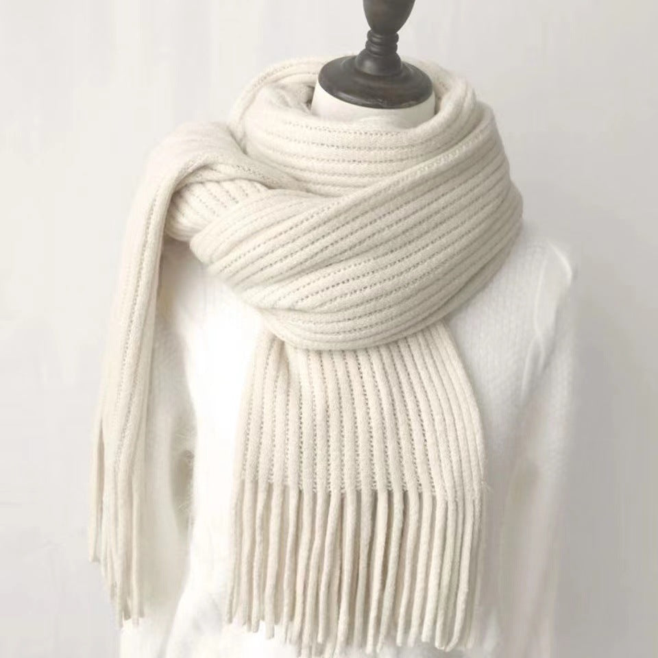 Versatile New Knitted Couple Thickened Warm Wool Scarf