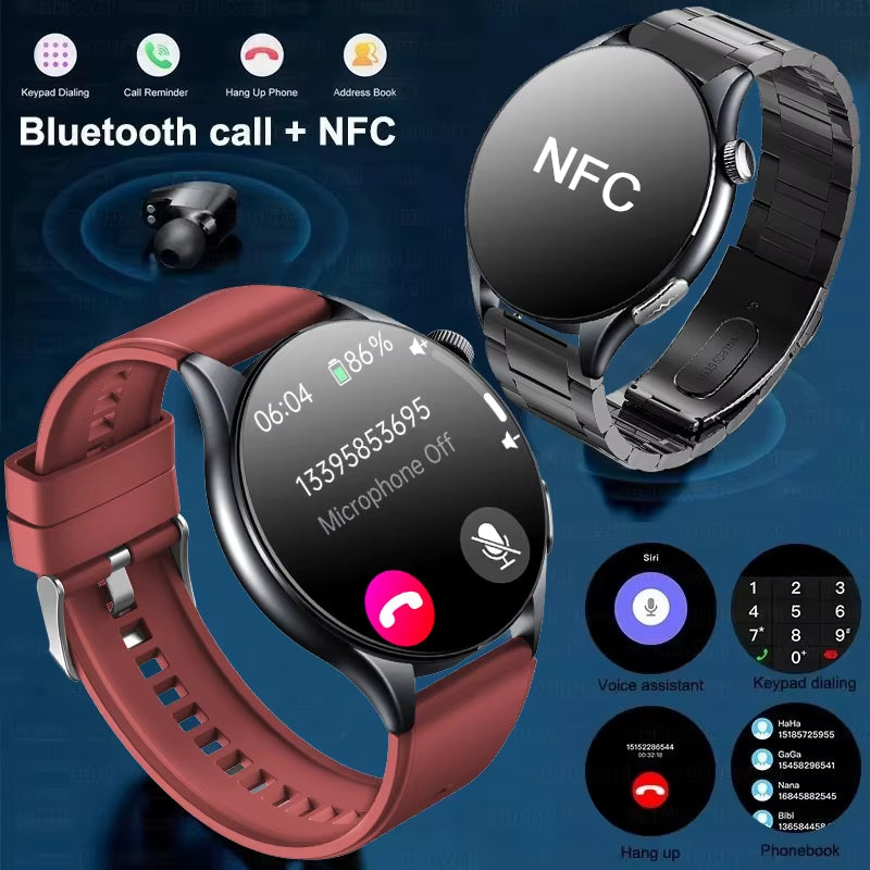 2025 New Smart Watch NFC ECG+PPG Blood Oxygen Uric Acid Blood Pressure Sapphire Smartwatch Men for Android Ios Smart Watch Men