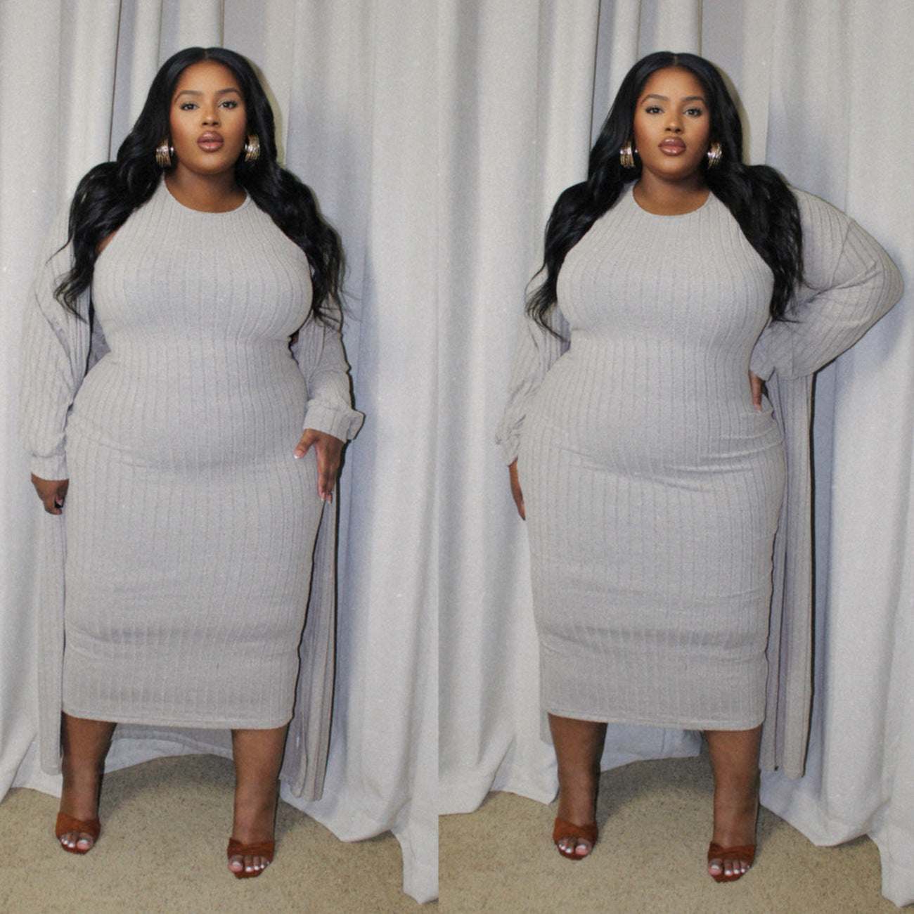 Casual Fashion Long Sleeve Coat Two-piece Suit