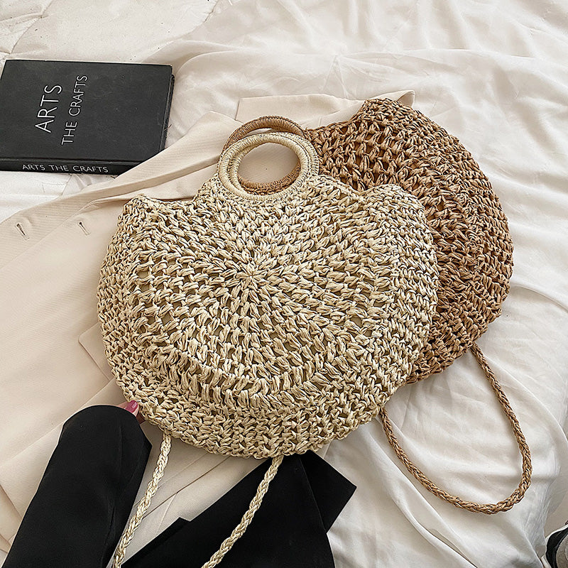 New Fashion Women's Straw Woven Single Shoulder Diagonal Handbag