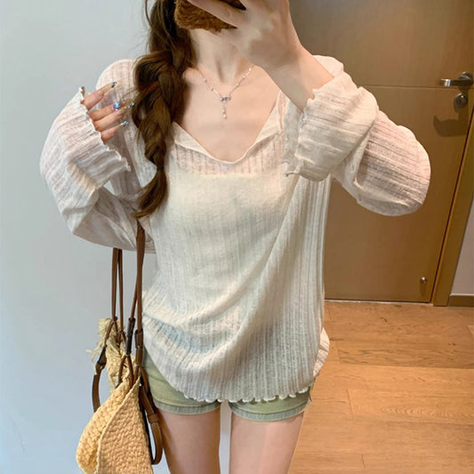 Womens Sheer Loose-fitting Sun-protective Tunic