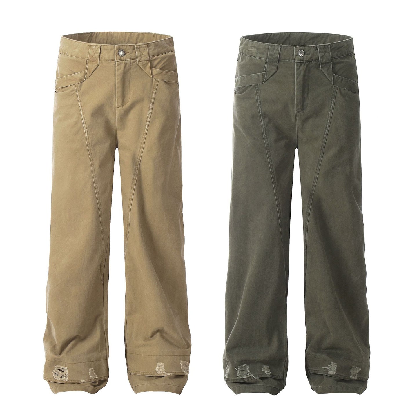 Women's Fashion Worn Workwear Casual Pants