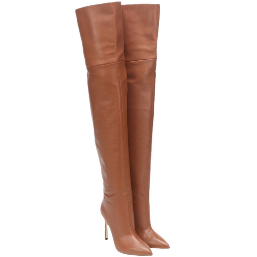 Womens Plus-Size Fashionable Sexy Over-the-Knee Boots
