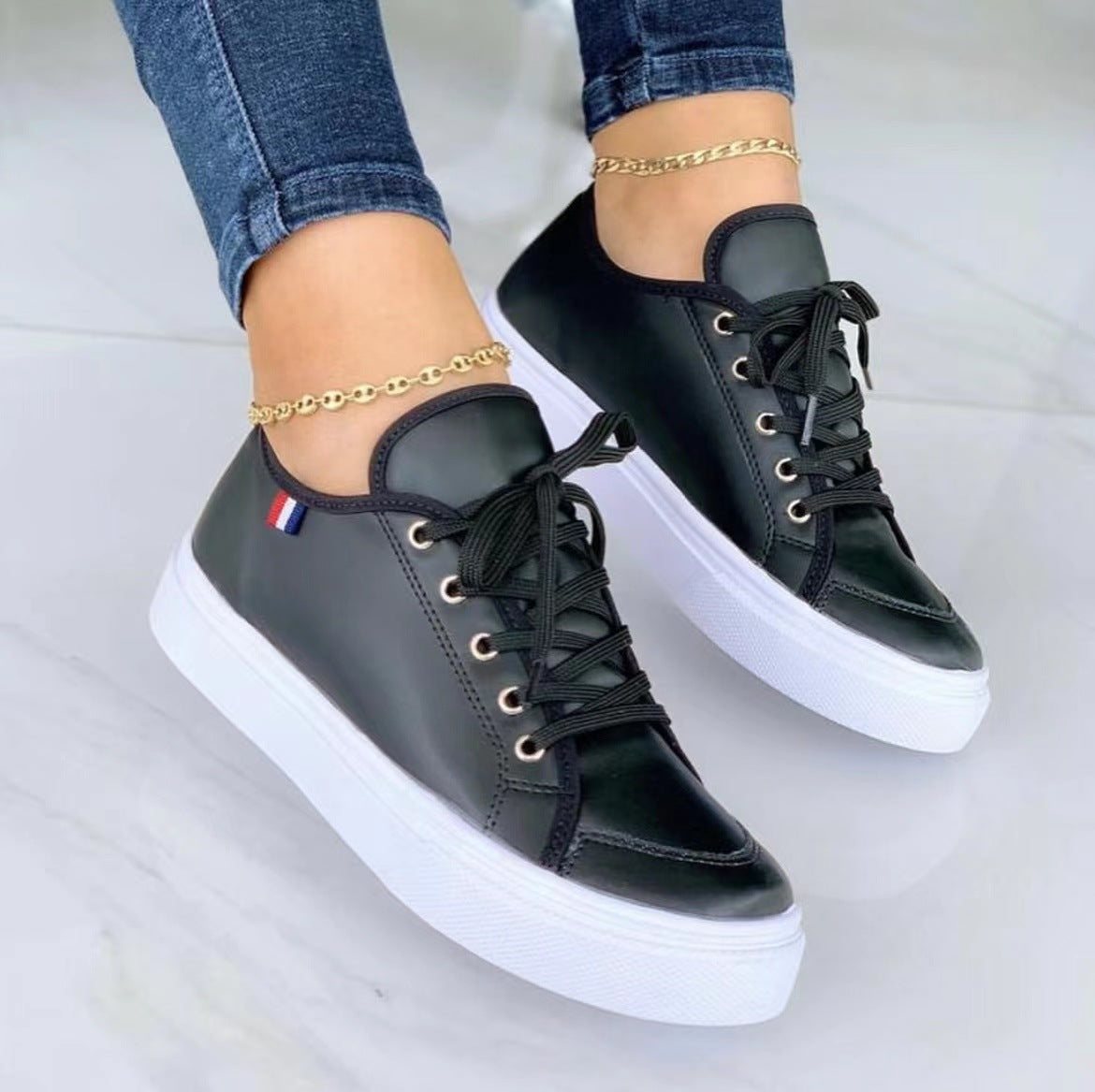 European And American New Round Toe Platform Casual Shoes