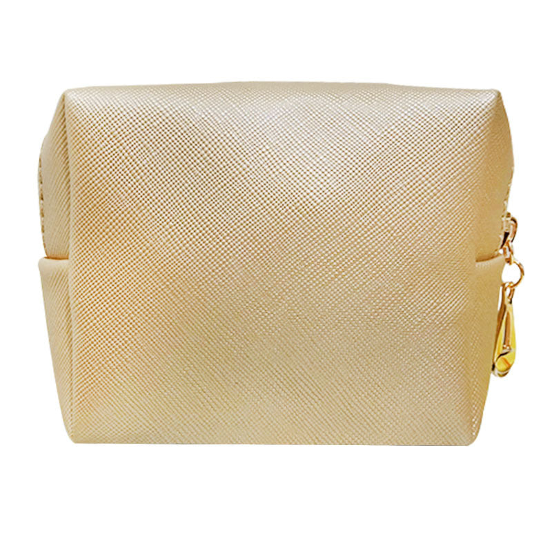 PU Leather Octagonal Square Makeup Storage Bag, Simple Design