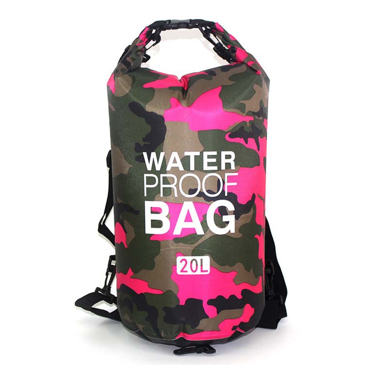 Camouflage Polyester Fortykket PVC Enkelt Skuldertaske Bærbar Udendørs Letvægts Vandtæt Taske