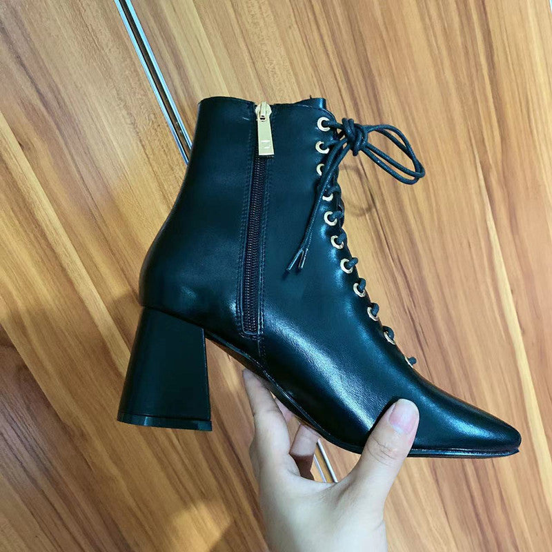 New Women's Shoes Camel Brown English Cattle Leather