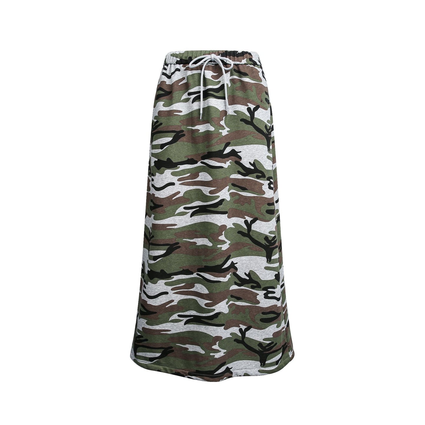 American-style Retro Camo Designer Casual A-line Skirt For Women
