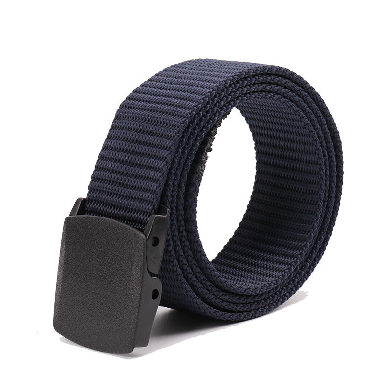 Men's Plastic Buckle Men's And Women's Canvas Belt