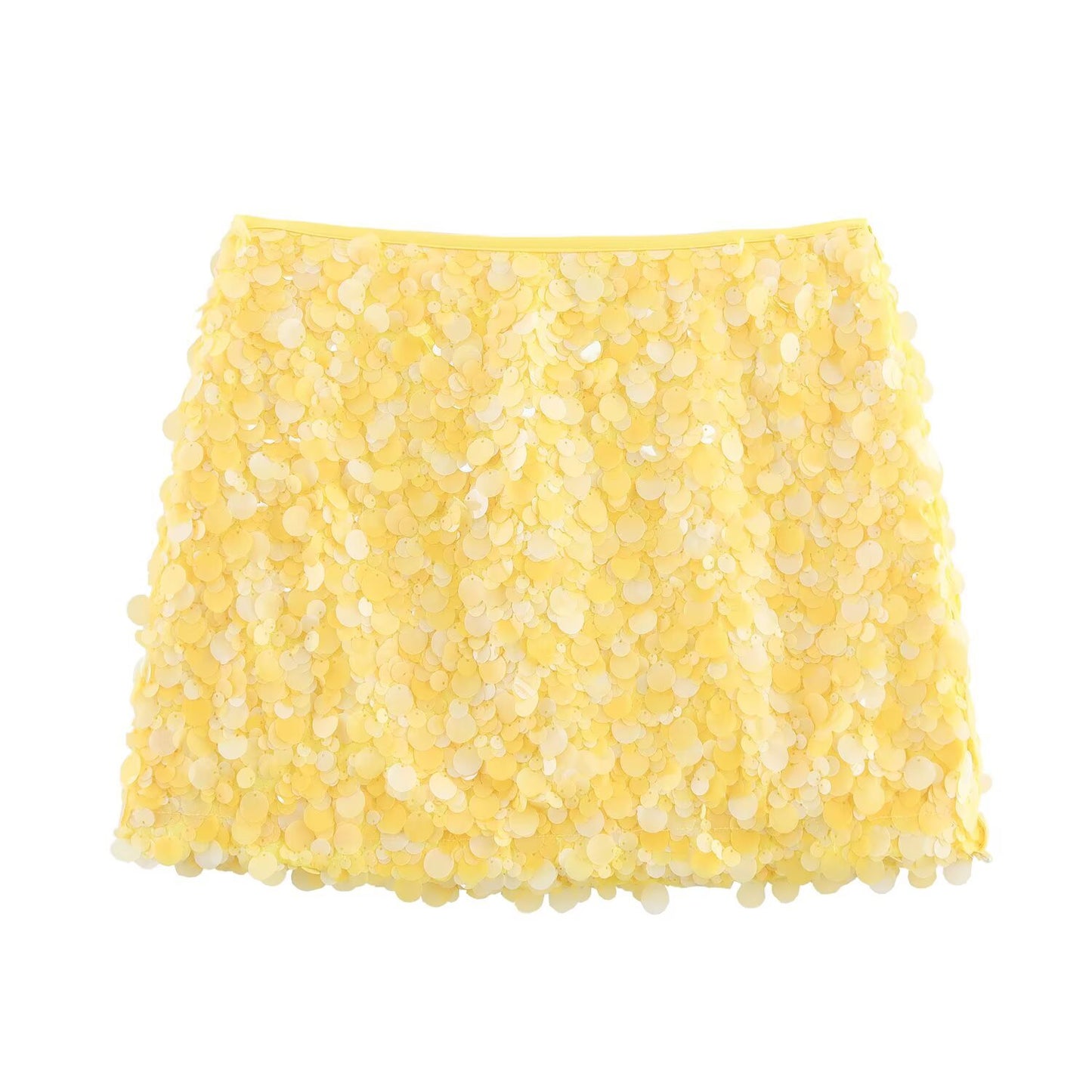 Lady Sequin Decorated Mini Skirt