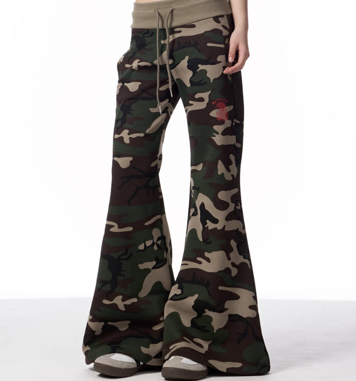 Women's Low Waist Overalls Flanging Jeans